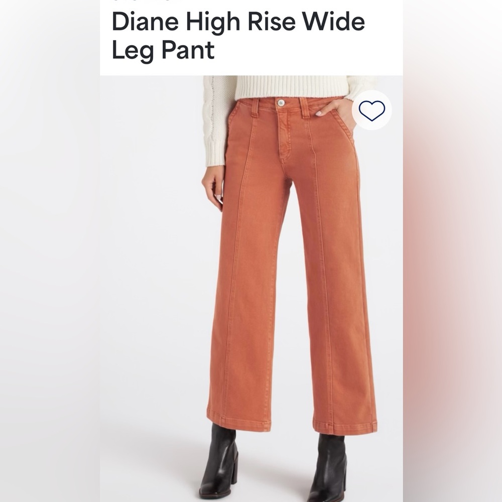 STS Blue, Diane High Rise Rust Colored Wide-Leg Pant